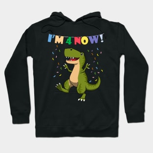 Dino Geburtstag Junge ich bin 4 Geschenk Hoodie